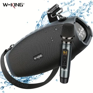 W-KING (120W PEAK)70W Portable Loud Bluetooth Speakers with Wireless Microphone